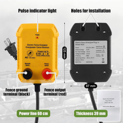 Electric Fence Kit 2 Mile 110V Plug In Animal Predator Barrier 250Ft Wire
