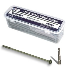 50-Pcs Structural Wood Screws 8 Inch #14 X 8 Heavy Duty Timber Screws Rust Resi