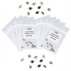 AZDENT Dental Orthodontic Lingual Buttons Bondable Round Rectangular Mesh Base