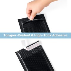 4×8 Inches Black Bubble Mailers 100 Pack, Self-Seal Inch-100