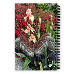 Blank Journal 5.5 × 8.5 Inches, Garden Angel – Irises, Spiral Bound, 140 Pages