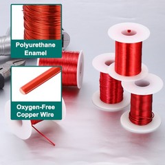 1Pack 24AWG Magnet Wire 2 oz Magnetic Coils Wire 155C(311F) Red White
