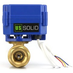 U.S. Solid 1″ NPT Motorized Ball Valve 9V 12V 24V AC/DC 3-Wire Brass