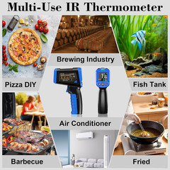 Laser Thermometer Gun -58°F~1112°F(-50°C~600°C),Non Contact Infrared Thermometer