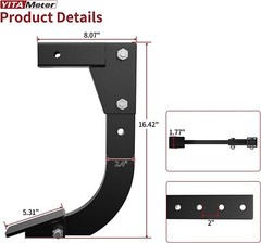 Hitch Lawn Mounted Ripper Middle Buster Plow for ATVs/UTVs Tractor W/2″ Receiver