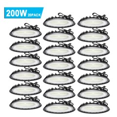 20 Pack 200W UFO LED High Bay Light Commercial Industrial Garage Led Shop Light