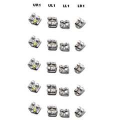 Dental Orthodontic Metal monoblock Bracket Braces Mini Roth 022 345 hooks 50Set