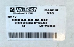 WELDON 1C 82 DEG 9 PC ZERO FLUTE COUNTERSINK SET #99034