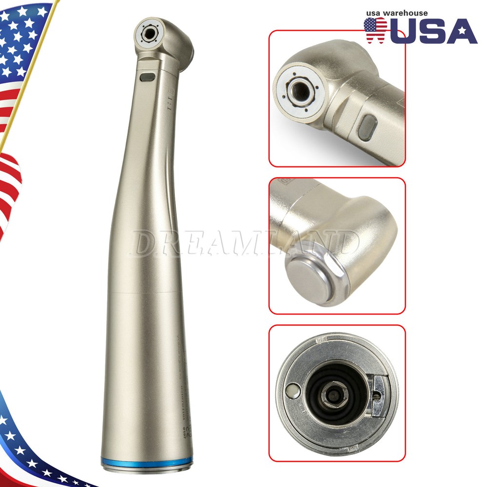 1-5PCS Dental 1:1 /1:5 LED Fiber Optic Contra Angle Handpiece Fit Electric Motor