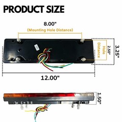 All Star Truck Parts] 33 LED Truck Rectangle 3 Color Tail Light Bar…
