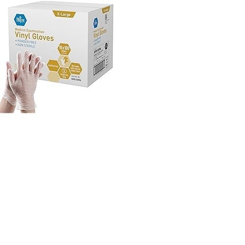 NEW 1000PK MED PRIDE Medical Vinyl Disposable Gloves Latex Powder Free XL