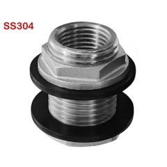 SS304 Stainless Steel Bulkhead Fitting 1/2″ NPT Female 3/4″ GHT Male Garden Hose