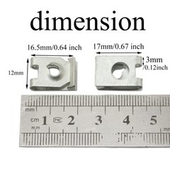 Pro Bamboo Kitchen 50pcs #10 Spring Steel Speed Fastener U Nut Clip U Speed Nut