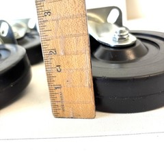 Casters: 4 4.5″ Heavy Duty Phenolic Wheels Swivel Top Plate Set Lot New