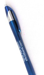 100 Misprint Stylus Tip Click Pens JAVALINA Hub Pen Lot METALLIC INDIGO BLUE