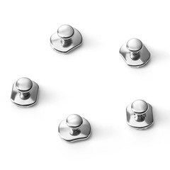 10pcs Dental Ortho ortodoncia Bondable Lingual Button monobloque Rectangular
