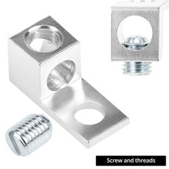 50 Pack Aluminum Mechanical Lugs Tin Plated 14-2/0 AWG Electrical Connectors Set