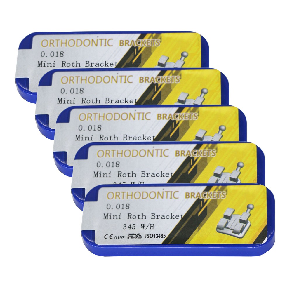 10 kits dental orthodontic metal bracket brace mini roth 018 345 hooks 20pcs/kit