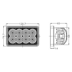 For John Deere Skid Steer 270 313 315 317 320 325 328 LED Front LED Headlight