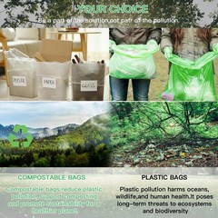 Compostable Trash Bags 2 Gallon – Inwaysin Bulk Mini Rubbish Waste Can Liners…
