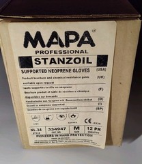 Mapa Professional Stanzoil Neoprene Gloves Nl-34 Size Medium 12 Pair New In Box