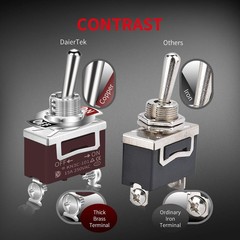 Heavy Duty Red Aircraft Toggle Switch w/ Safety Guard, 20A 12V/120V SPST Auto