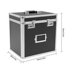 Metal File Cabinet Locking Storage Organizer Home Office Metal Box With Handle