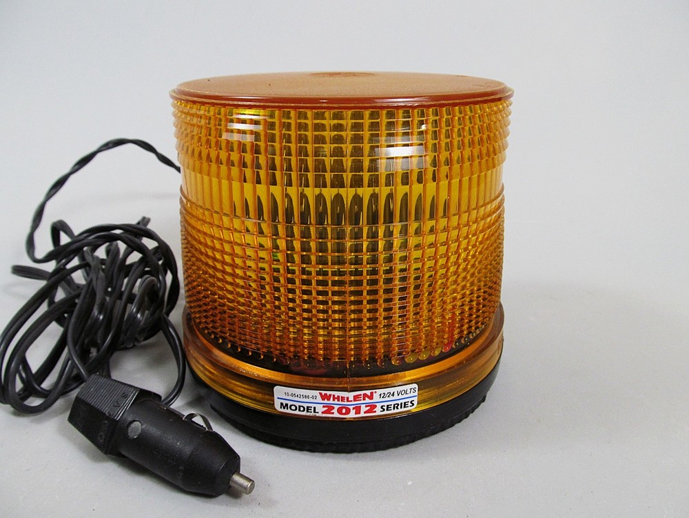Whelen 2012 Series Amber Strobe Beacon 12/24 Volt Model 2012LP Tested & Working