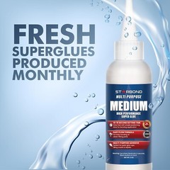 Starbond 4 oz. Multi-Purpose Medium – Super Glue (Premium Cyanoacrylate CA Glue)