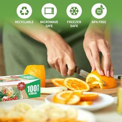Ecoopts 100 Compostable Plastic Cling Wrap Dispenser Slide Cutter 12 Inch Food