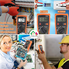 Digital Multimeter, Multimeter with AC DC Voltmeter & Ohm Volt Amp Tester, Multi