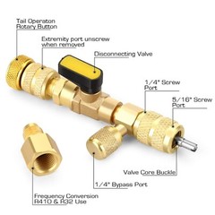 HVAC AC Schrader with Valve Cores Remover Dual Size 1/4″ & 5/16″ Installer Tools