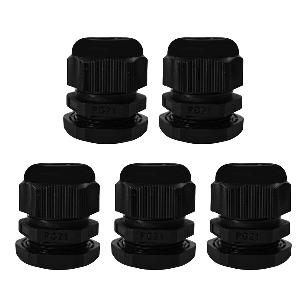 Runseaway 5Pcs PG21 Waterproof IP68 Nylon Cable Gland Connectors, Adjustable …