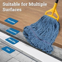 KLEEN HANDLER Blended Loop End Heavy Duty Mop Head Replacement, Wet Mop Refil…