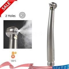 Pieza de mano alta velocidad fibra óptica LED dental E-generator 2 Hole Turbine