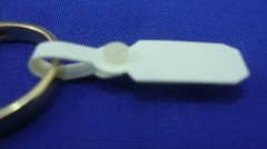 50 Qty Blank Jewelry Price Tag White PVC Snap Lock size 0.33″ x 0.6″ x Loop 1″