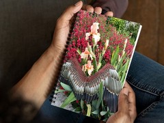 Blank Journal 5.5 × 8.5 Inches, Garden Angel – Irises, Spiral Bound, 140 Pages