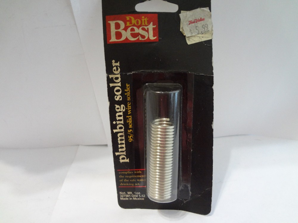 Doit Best Plumbing Solder 95/5 solid wire solder Net Wt. 1 oz. 327581