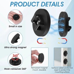 60 Pieces Magnetic Zip Tie Mount Multipurpose Cable Holder Magnets Bases