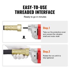 950W 13000VPM Concrete Vibrator Pencil Shaft 2m Mixing Tool