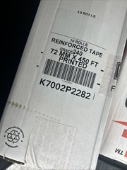 Case Central 240 Reinforced Water Activated Tape 72mm x 450 ft (10 Rolls) Logo
