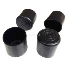 Black Chair Table Feet Stick Pipe Tubing End Cover 6mm~63mm Caps Cap PVC Rubber