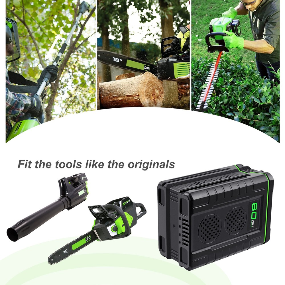 For Greenworks 80V GBA80200/Pro 80 GBA80400 GBA80500 G80B4 8.0AH Li-ion Battery