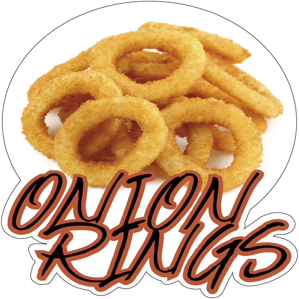 ONION RINGS | Laminated Vinyl Decal Sticker Label