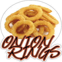 ONION RINGS | Laminated Vinyl Decal Sticker Label