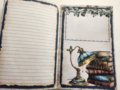 Junk Journal Booklet Blank “BOOK CLUB” Library Books HANDMADE Lg 8.5″x5.5″ 40pgs