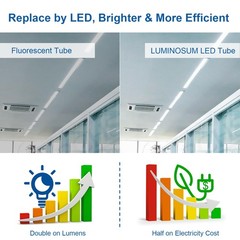 T8 LED Tube Light Bulbs 4 Foot 20W 40W Equivalent, 5000K Daylight 2000LM, T8 T10