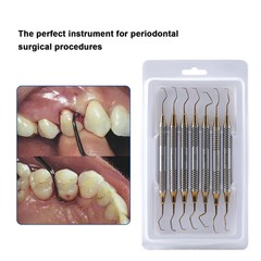 7pcs Periodontal Montana Jack Sickle Scaler Light Double Ended Dental Instrument