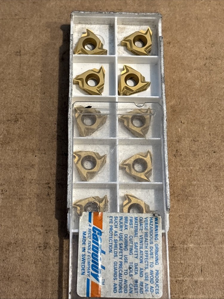 SECO 16NR8UN-G1 CP50 Carbide Internal Laydown Threading Inserts (Pkg of 10) New