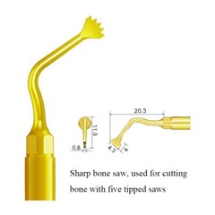 6pc/set Dental Piezosurgery Bone Cutting Tips for Woodpecker/Mectron Surgical